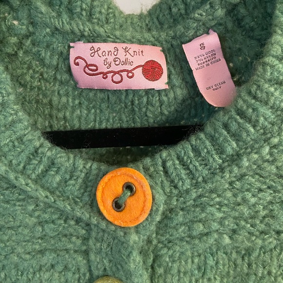 Hand Knit by Dollie Wool Sweater: Small - Picture 6 of 14